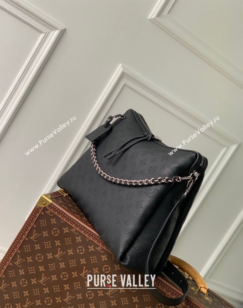 Louis Vuitton Hand It All MM Hobo Bag in Mahina calfskin M24132 Black 2024 (KI-240413020 )