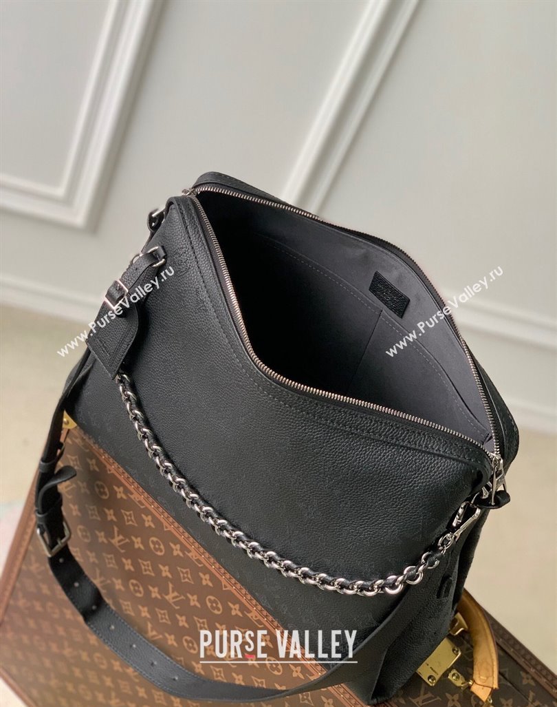 Louis Vuitton Hand It All MM Hobo Bag in Mahina calfskin M24132 Black 2024 (KI-240413020 )
