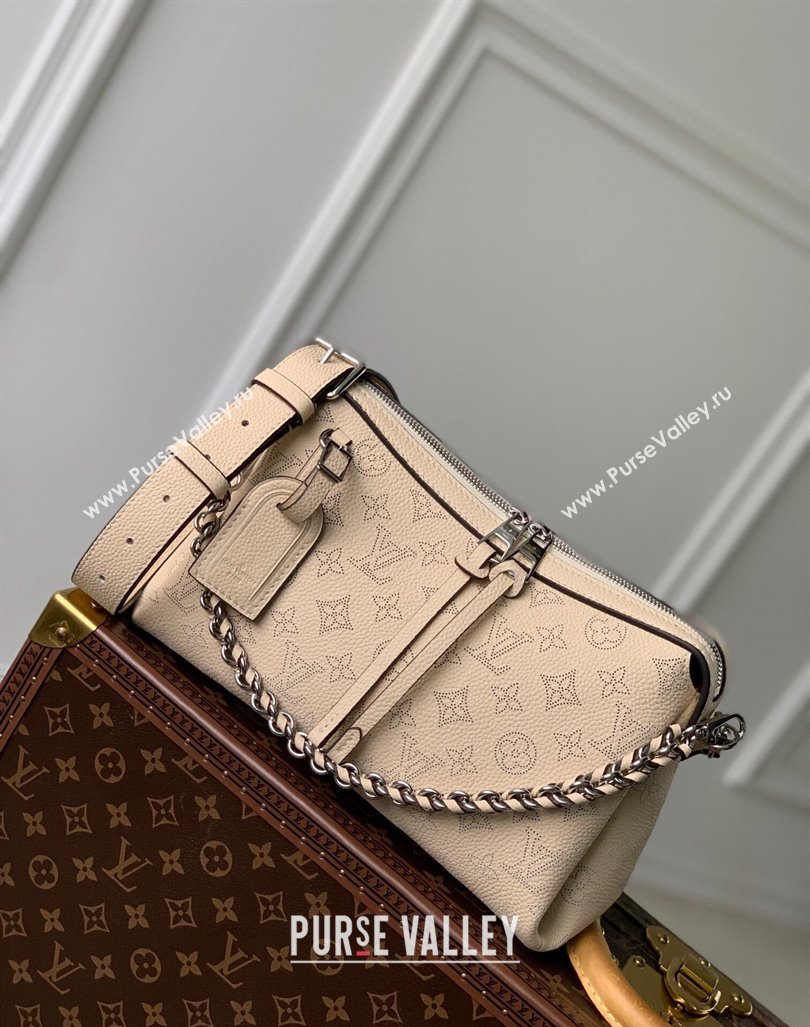 Louis Vuitton Hand It All PM Hobo Bag in Mahina calfskin M24114 Beige 2024 (KI-240413022)