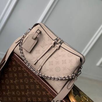 Louis Vuitton Hand It All PM Hobo Bag in Mahina calfskin M24255 Galet Grey 2024 (KI-240413024)