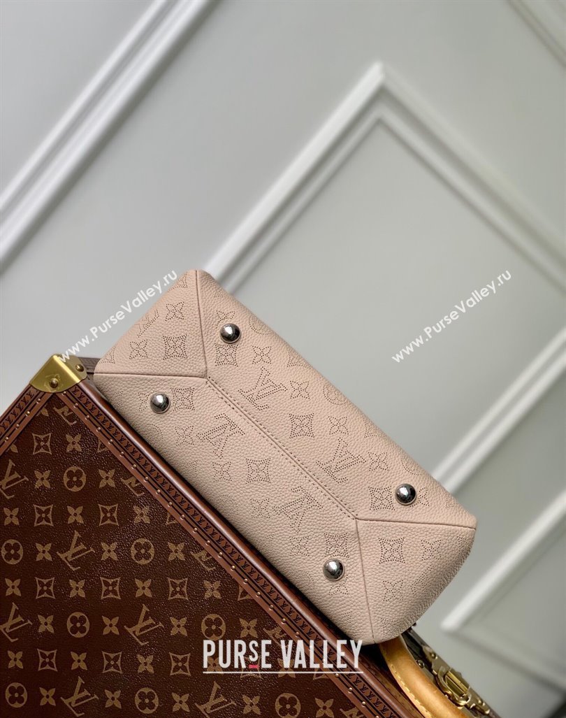 Louis Vuitton Hand It All PM Hobo Bag in Mahina calfskin M24255 Galet Grey 2024 (KI-240413024)