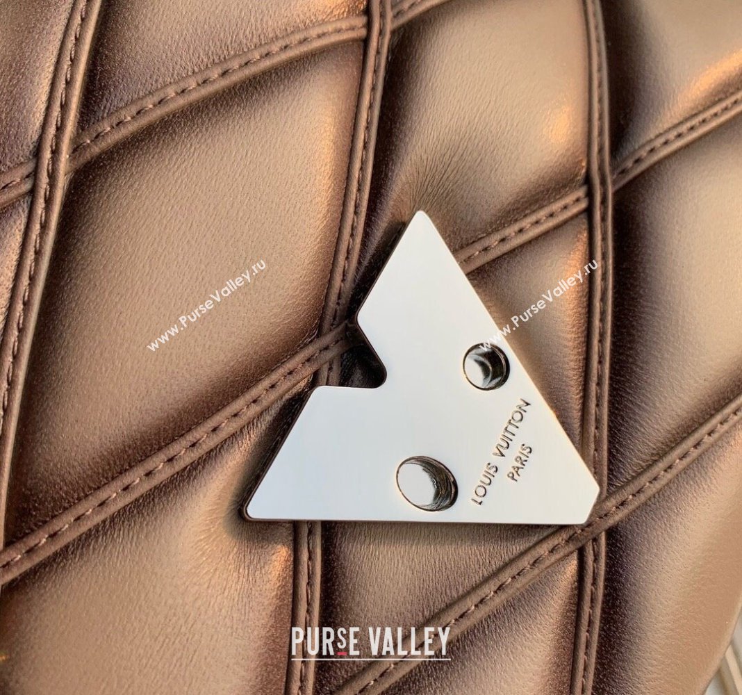 Louis Vuitton GO-14 MM Shoulder Bag in Quilted Lambskin M23045 Khaki 2024 (KI-240413026)