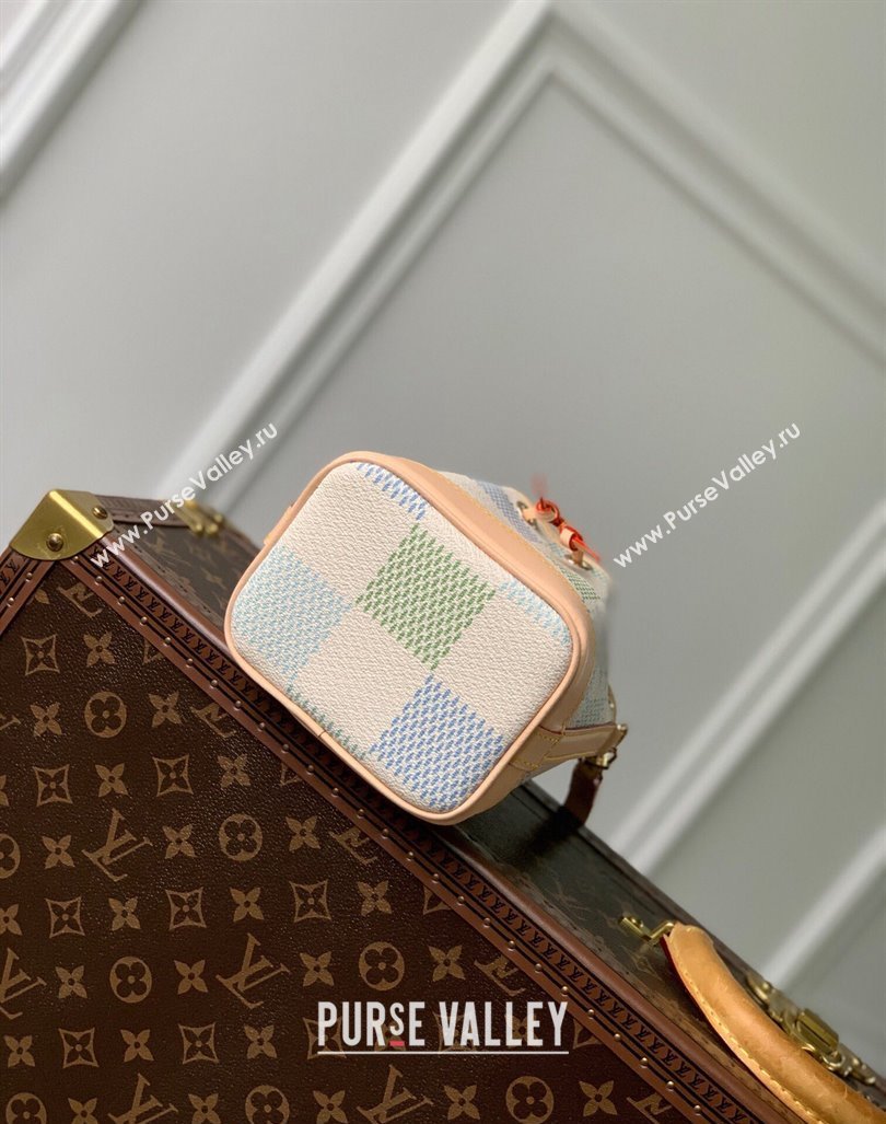 Louis Vuitton Nano Noe Bucket bag in Damier Giant Canvas N40640 Pistachio Green 2024 (KI-240412090)