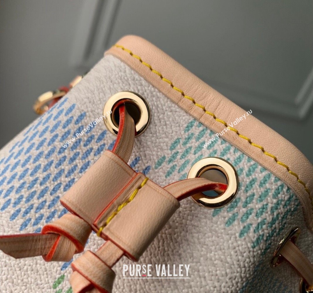 Louis Vuitton Nano Noe Bucket bag in Damier Giant Canvas N40640 Pistachio Green 2024 (KI-240412090)