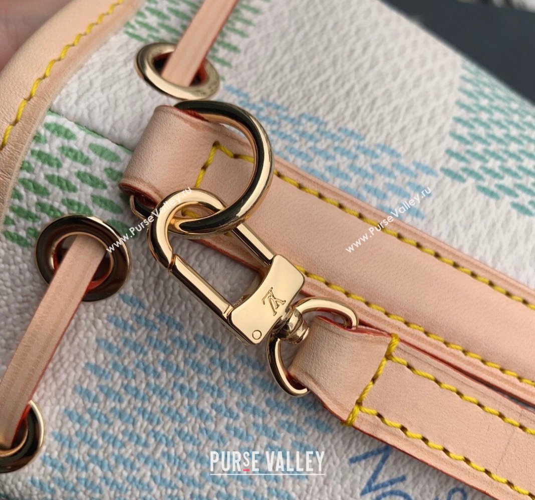 Louis Vuitton Nano Noe Bucket bag in Damier Giant Canvas N40640 Pistachio Green 2024 (KI-240412090)