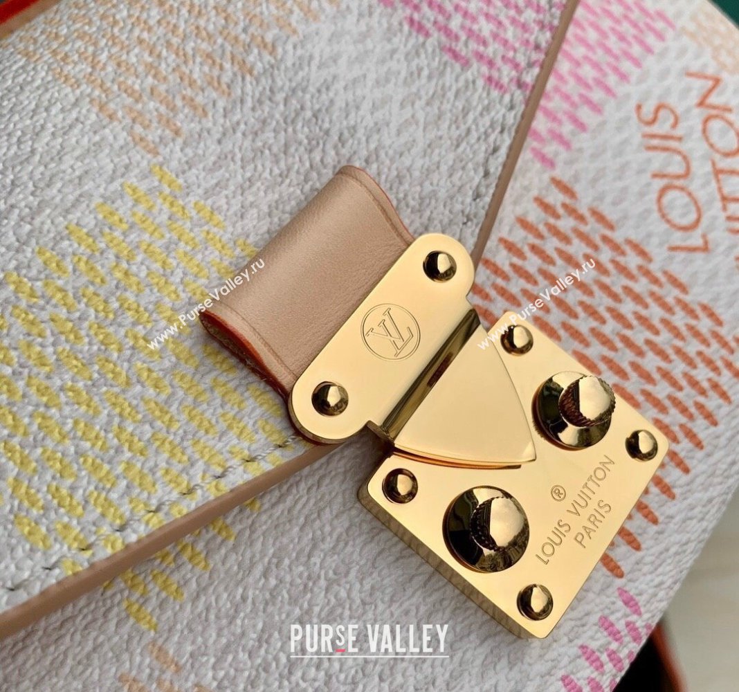 Louis Vuitton Pochette Metis East West Bag in Damier Giant Canvas N40749 Peach Pink 2024 (KI-240412091)