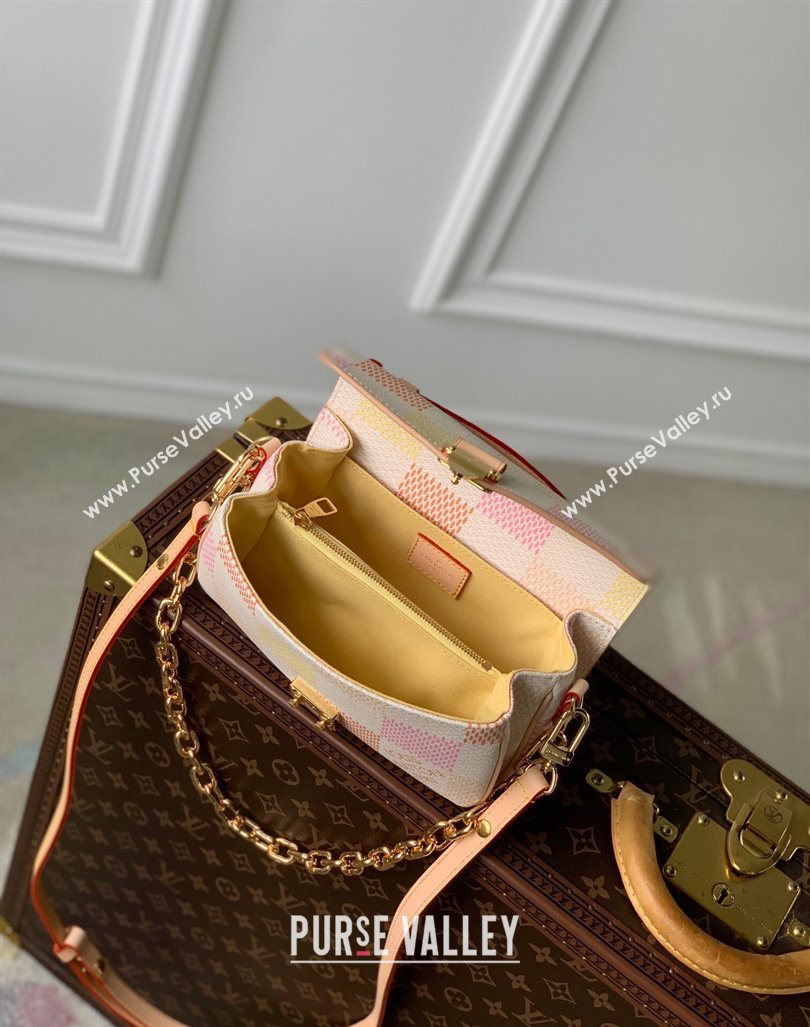 Louis Vuitton Pochette Metis East West Bag in Damier Giant Canvas N40749 Peach Pink 2024 (KI-240412091)