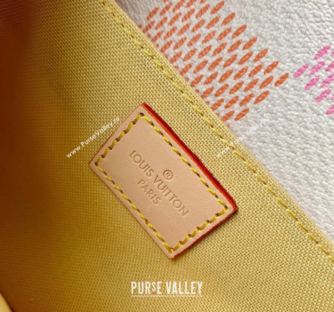 Louis Vuitton Pochette Metis East West Bag in Damier Giant Canvas N40749 Peach Pink 2024 (KI-240412091)