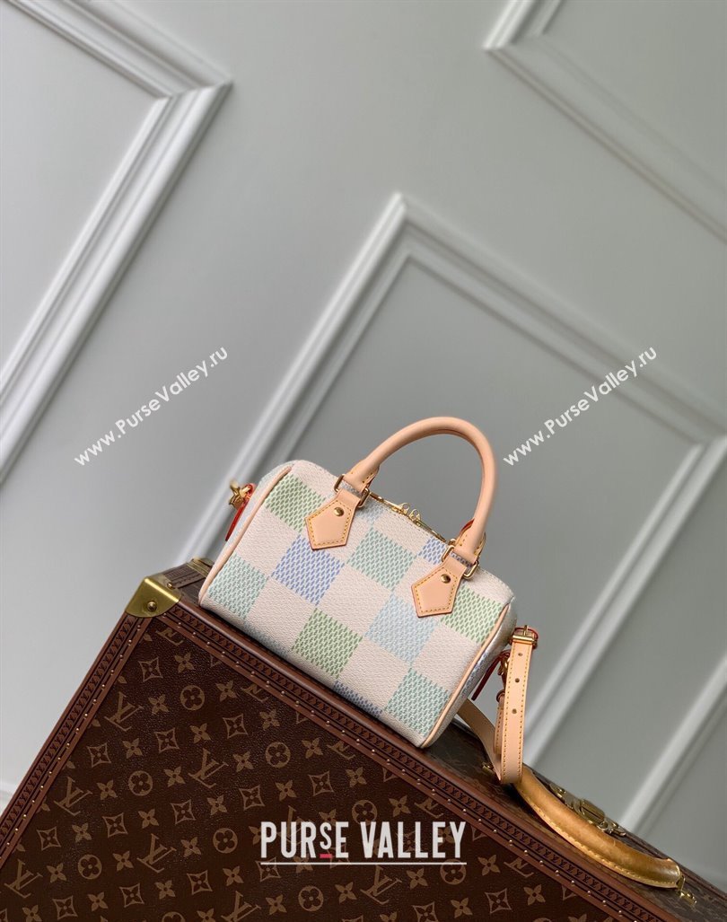Louis Vuitton Speedy Bandouliere 20 Bag in Damier Giant Canvas N40515 Pistachio Green 2024 (KI-240412092)
