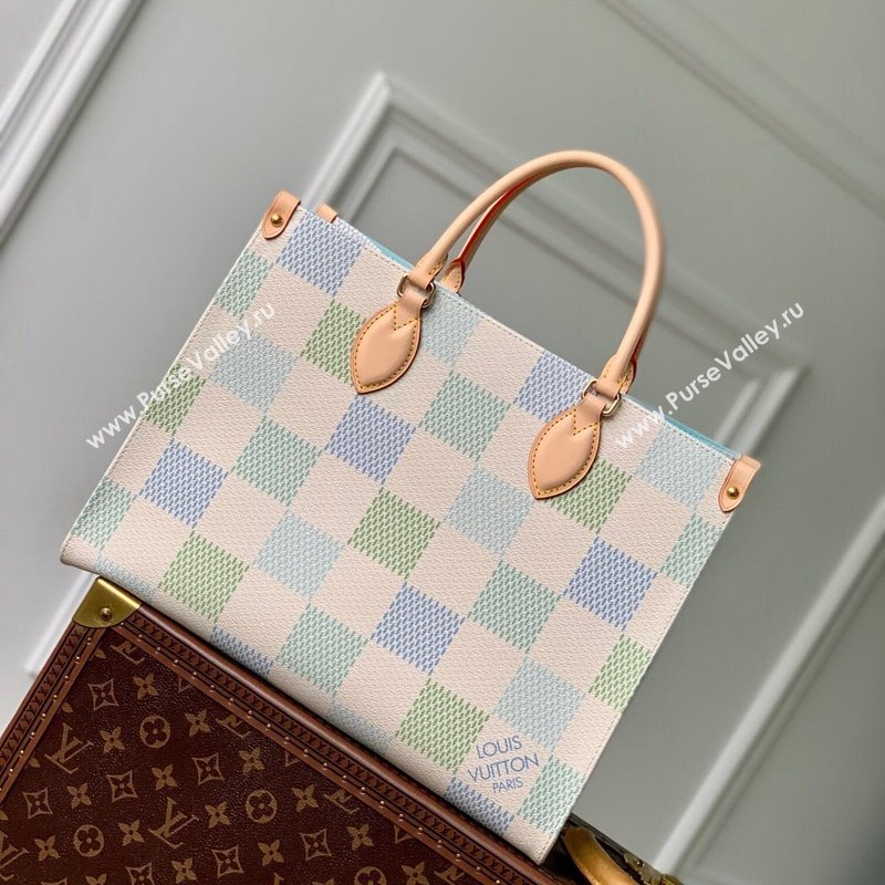 Louis Vuitton OnTheGo MM Tote bag in Damier Giant Canvas N40518 Pistachio Green 2024 (KI-240412094)