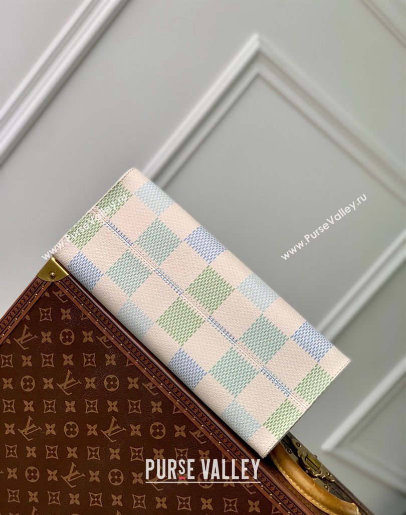 Louis Vuitton OnTheGo MM Tote bag in Damier Giant Canvas N40518 Pistachio Green 2024 (KI-240412094)