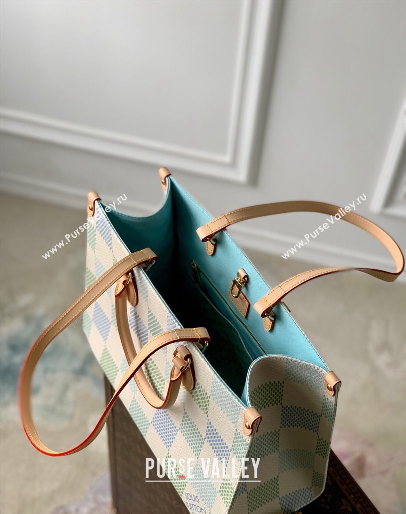 Louis Vuitton OnTheGo MM Tote bag in Damier Giant Canvas N40518 Pistachio Green 2024 (KI-240412094)
