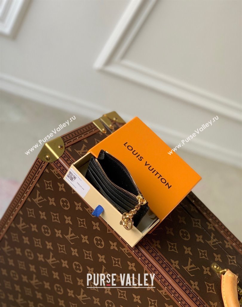 Louis Vuitton Flora Card Holder in Monogram Empreinte Leather M82639 Black 2024 (KI-240413027)