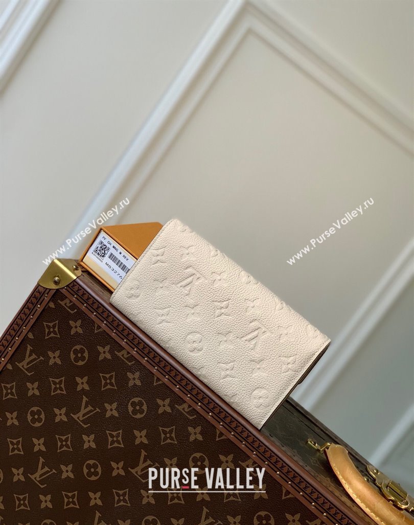 Louis Vuitton Sarah Wallet in Monogram Empreinte Leather M83276 Cream White 2024 (KI-240413028)