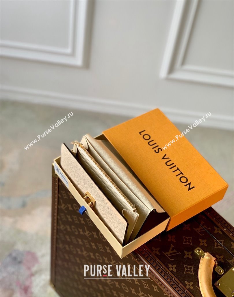 Louis Vuitton Sarah Wallet in Monogram Empreinte Leather M83276 Cream White 2024 (KI-240413028)