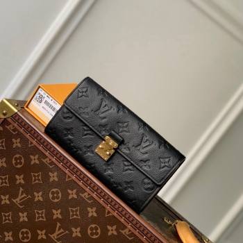 Louis Vuitton Sarah Wallet in Monogram Empreinte Leather M82638 Black 2024 (KI-240413029)