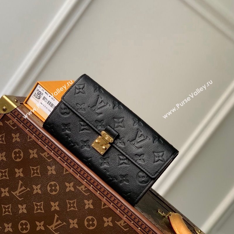 Louis Vuitton Sarah Wallet in Monogram Empreinte Leather M82638 Black 2024 (KI-240413029)
