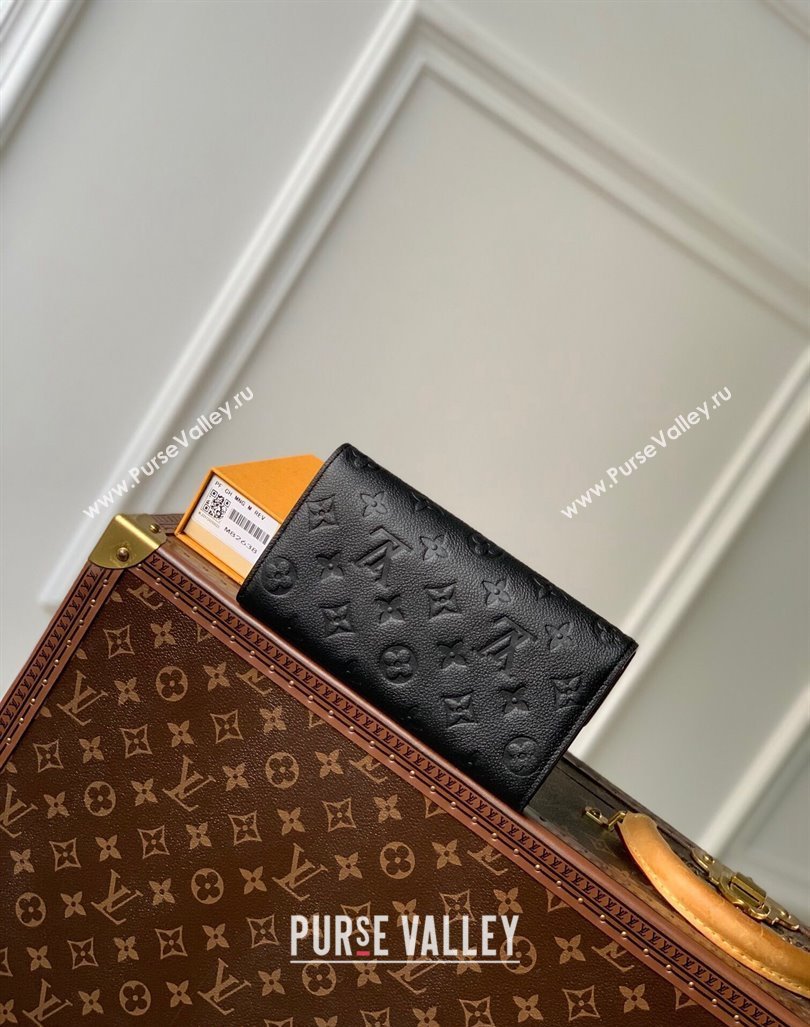 Louis Vuitton Sarah Wallet in Monogram Empreinte Leather M82638 Black 2024 (KI-240413029)