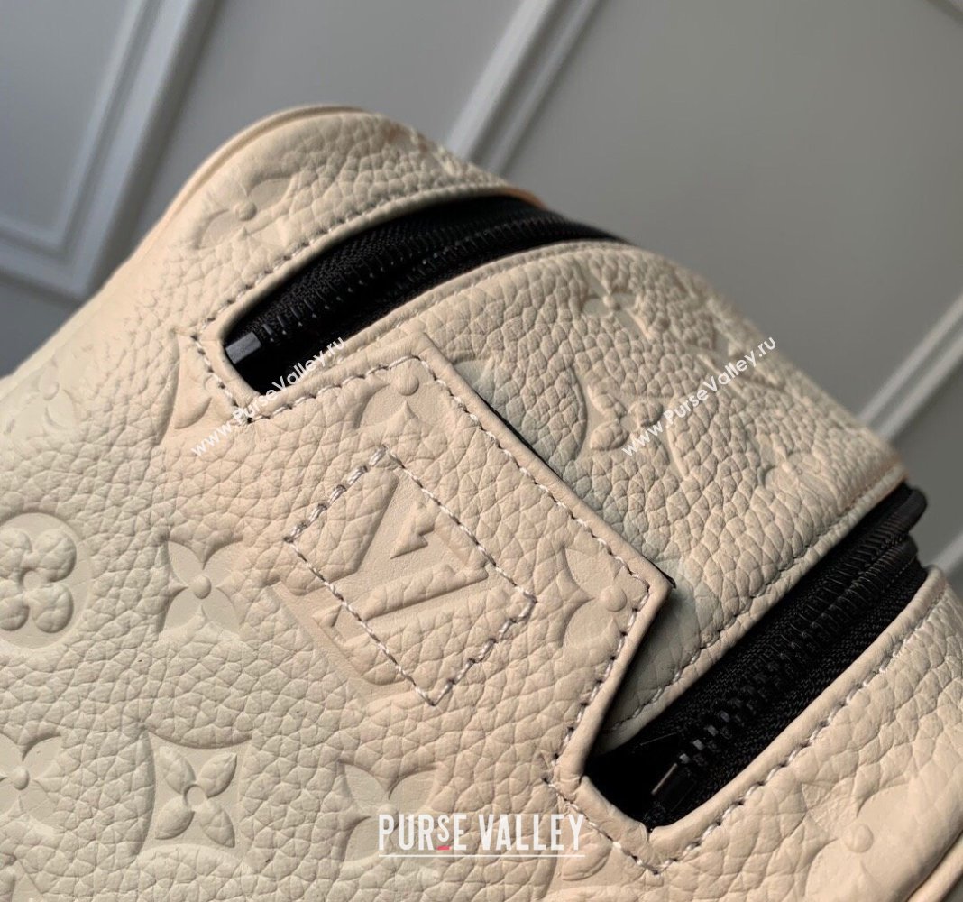 Louis Vuitton Dopp Kit Toilet Clutch in Taurillon Monogram Leather M82576 White 2024 (KI-240413033)