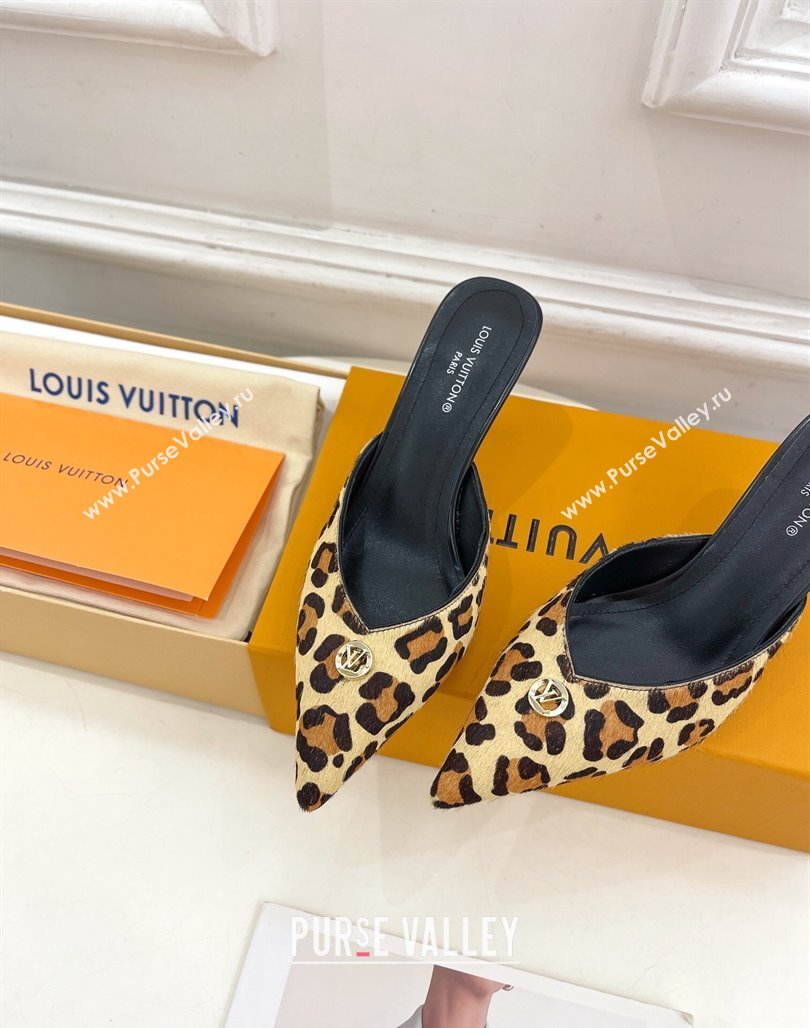 Louis Vuitton Stellar Heel Mules 7cm in Leopard print 2024 (MD-240426153)