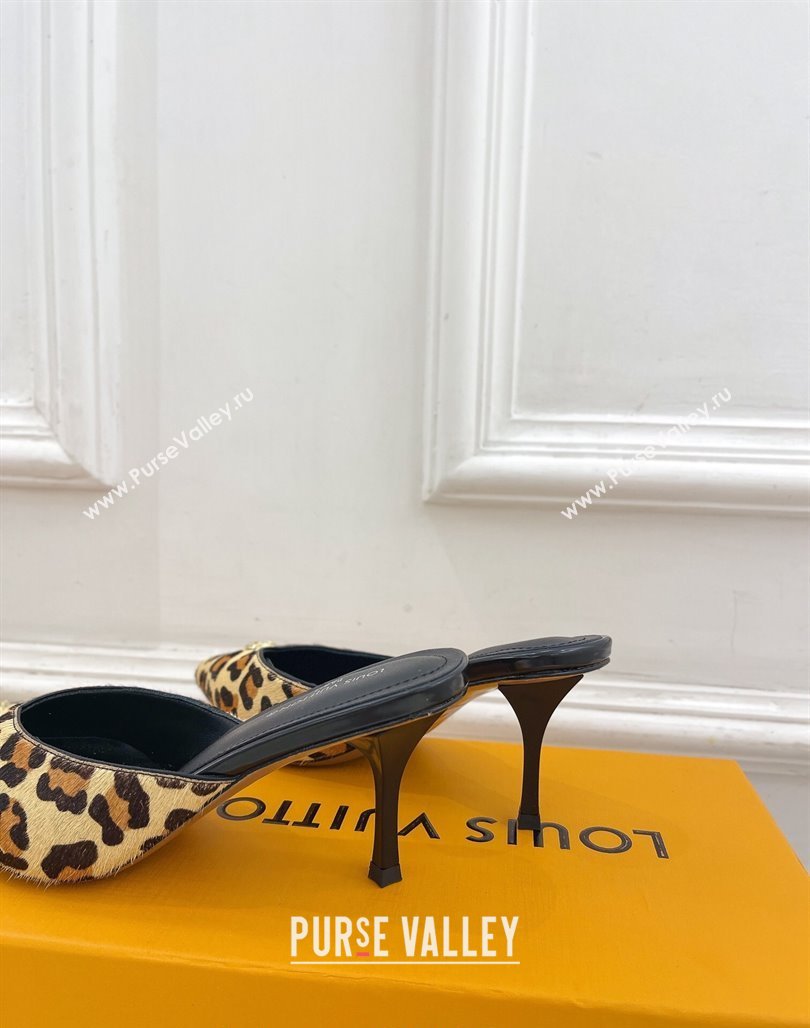 Louis Vuitton Stellar Heel Mules 7cm in Leopard print 2024 (MD-240426153)