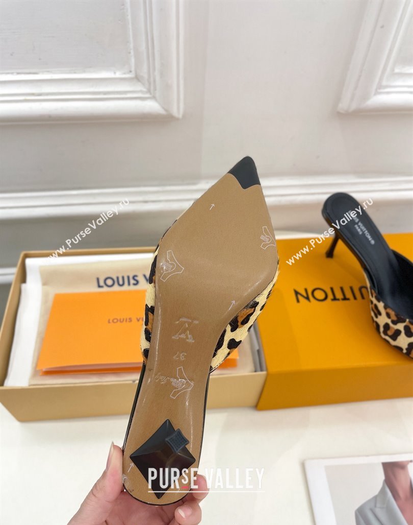 Louis Vuitton Stellar Heel Mules 7cm in Leopard print 2024 (MD-240426153)