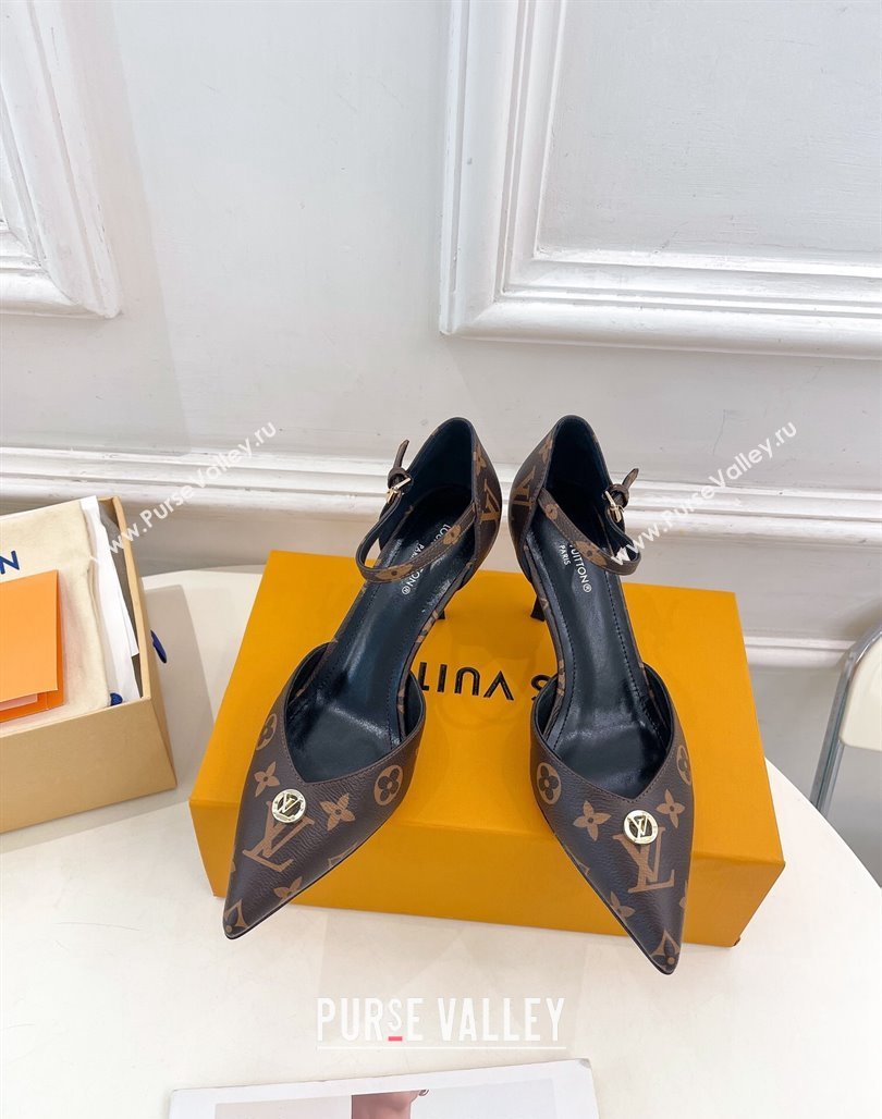 Louis Vuitton Stellar Mary Janes Pumps 7cm in Monogram Canvas 2024 (MD-240426161)