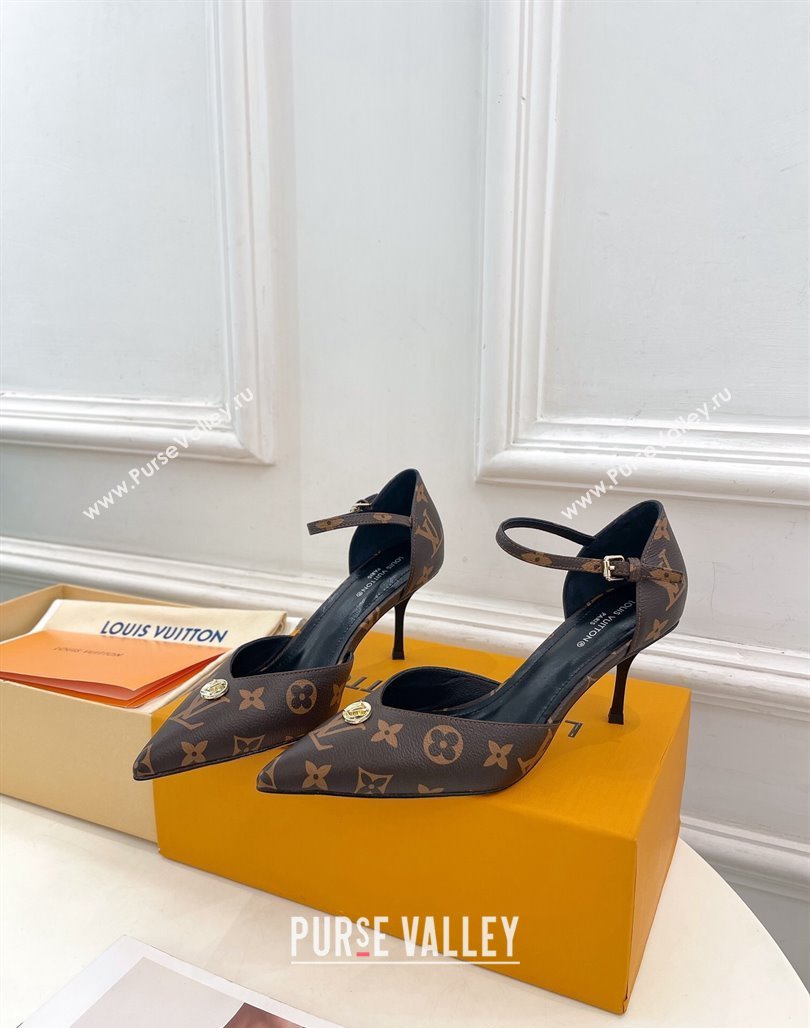 Louis Vuitton Stellar Mary Janes Pumps 7cm in Monogram Canvas 2024 (MD-240426161)