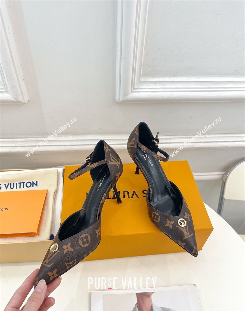 Louis Vuitton Stellar Mary Janes Pumps 7cm in Monogram Canvas 2024 (MD-240426161)
