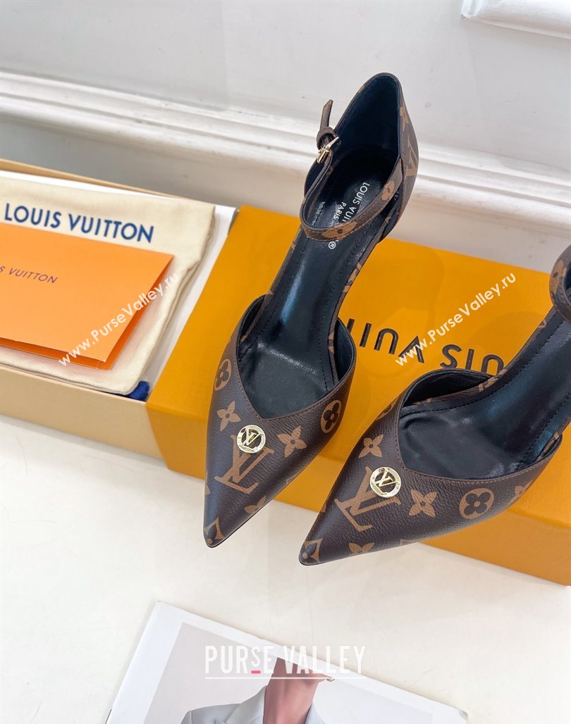 Louis Vuitton Stellar Mary Janes Pumps 7cm in Monogram Canvas 2024 (MD-240426161)