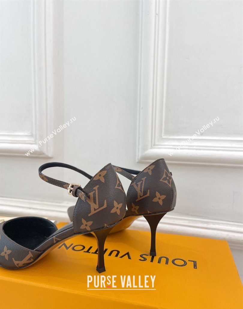 Louis Vuitton Stellar Mary Janes Pumps 7cm in Monogram Canvas 2024 (MD-240426161)