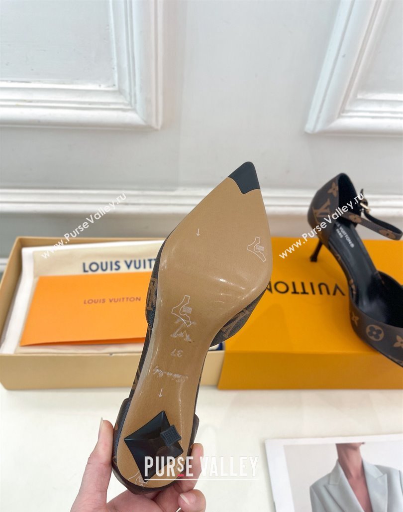 Louis Vuitton Stellar Mary Janes Pumps 7cm in Monogram Canvas 2024 (MD-240426161)