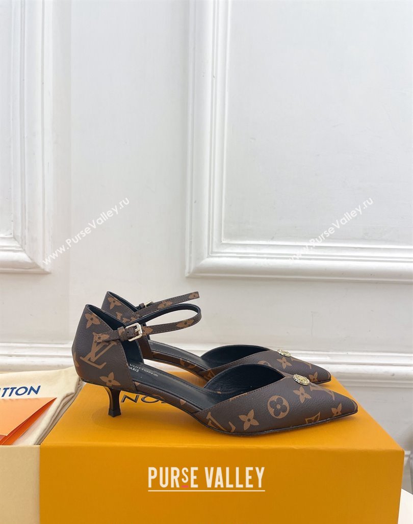 Louis Vuitton Stellar Mary Janes Pumps 4cm in Monogram Canvas 2024 (MD-240426165)