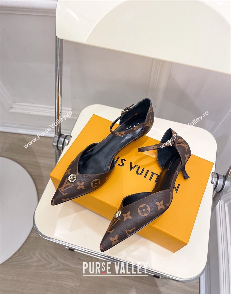 Louis Vuitton Stellar Mary Janes Pumps 4cm in Monogram Canvas 2024 (MD-240426165)