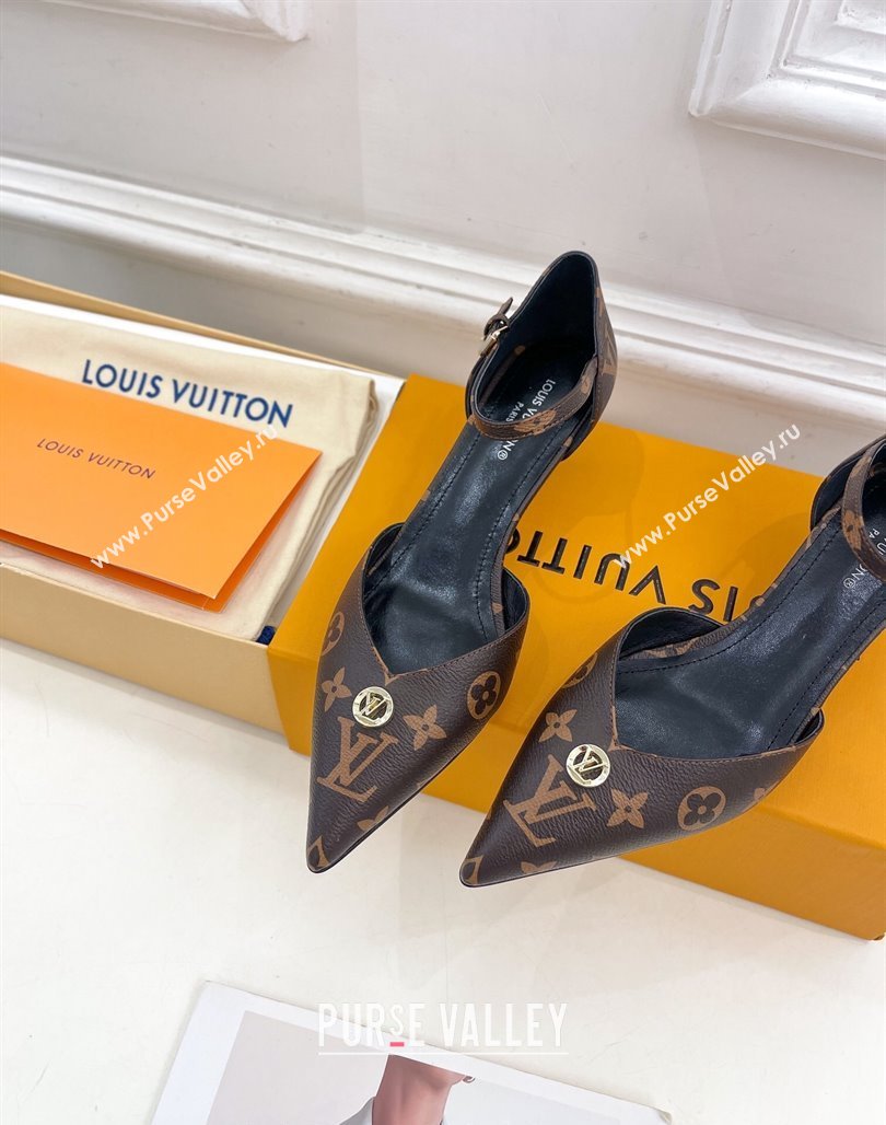 Louis Vuitton Stellar Mary Janes Pumps 4cm in Monogram Canvas 2024 (MD-240426165)