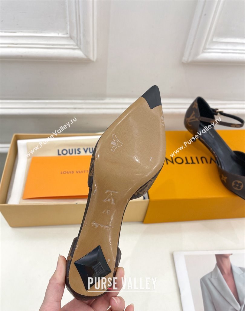 Louis Vuitton Stellar Mary Janes Pumps 4cm in Monogram Canvas 2024 (MD-240426165)