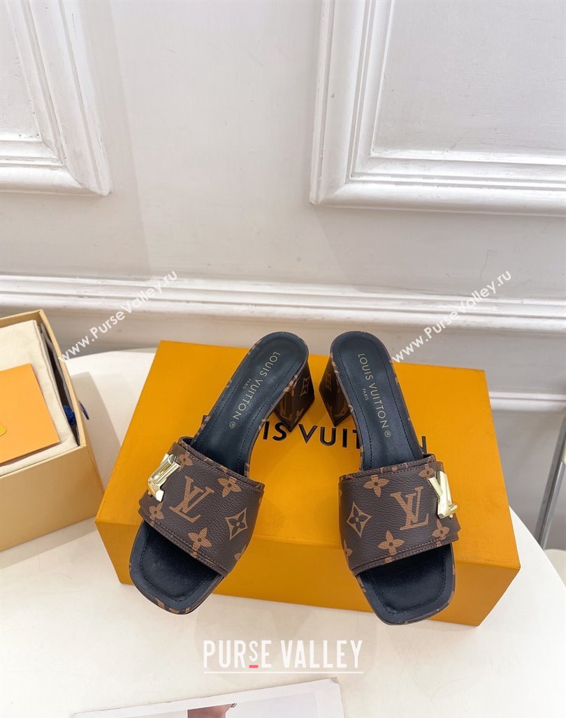 Louis Vuitton Shake Slide Sandals 5.5cm in Classic Monogram Canvas 2024 0426 (MD-240426054)