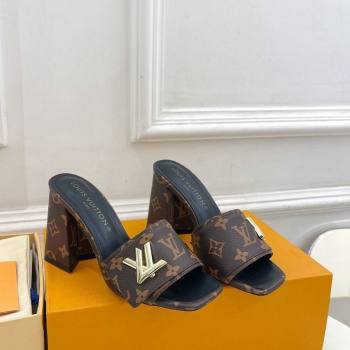 Louis Vuitton Shake Slide Sandals 9cm in Classic Monogram Canvas 2024 0426 (MD-240426063)