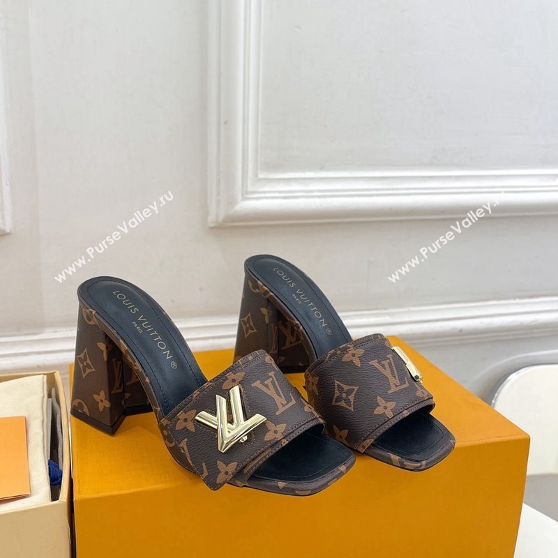 Louis Vuitton Shake Slide Sandals 9cm in Classic Monogram Canvas 2024 0426 (MD-240426063)