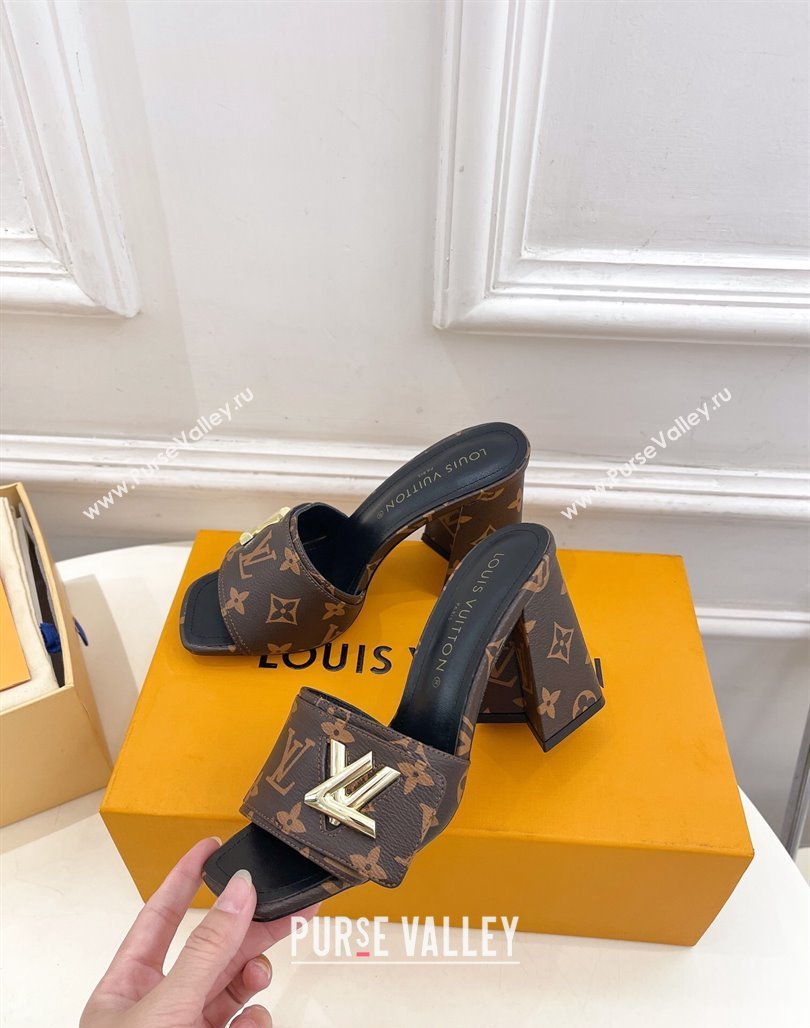 Louis Vuitton Shake Slide Sandals 9cm in Classic Monogram Canvas 2024 0426 (MD-240426063)