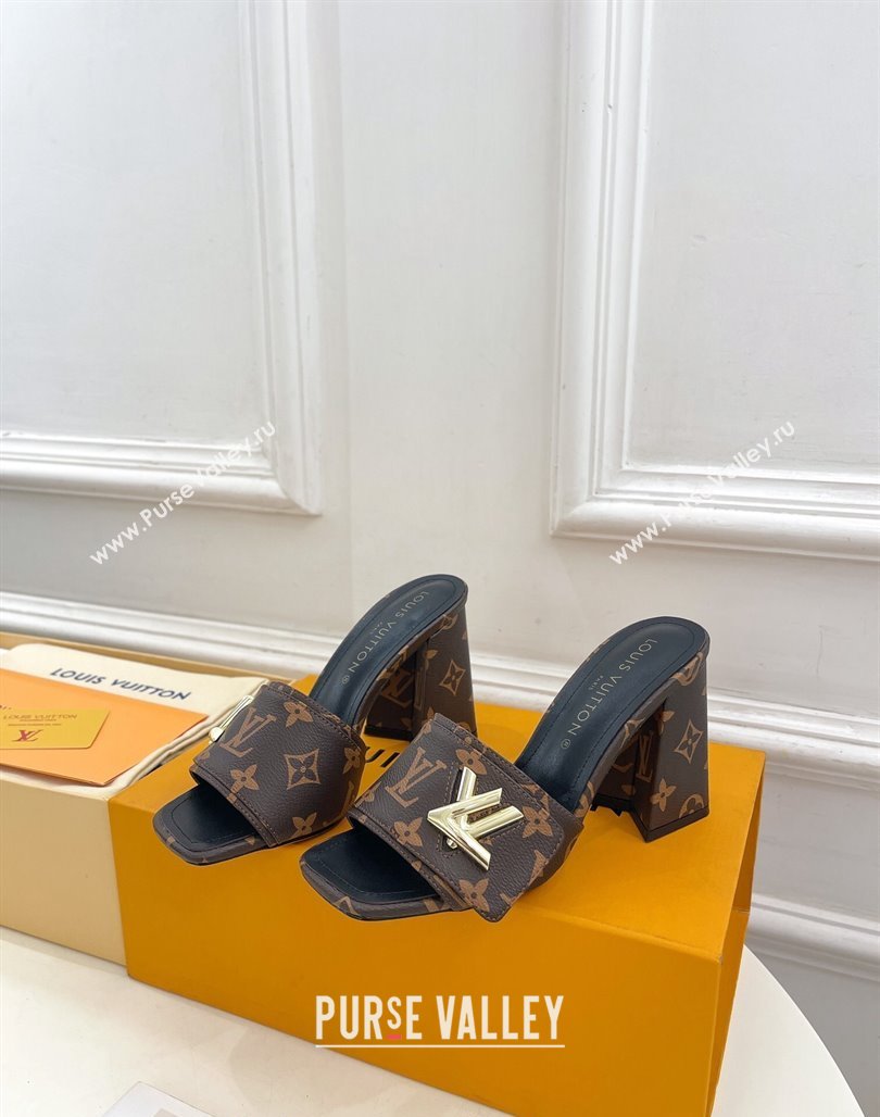Louis Vuitton Shake Slide Sandals 9cm in Classic Monogram Canvas 2024 0426 (MD-240426063)