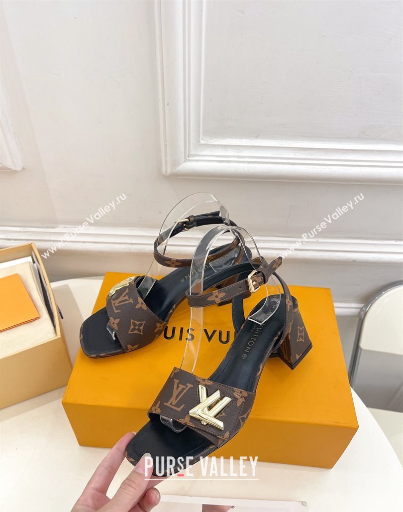 Louis Vuitton Shake Strap Sandals 5.5cm in Classic Monogram Canvas 2024 0426 (MD-240426072)