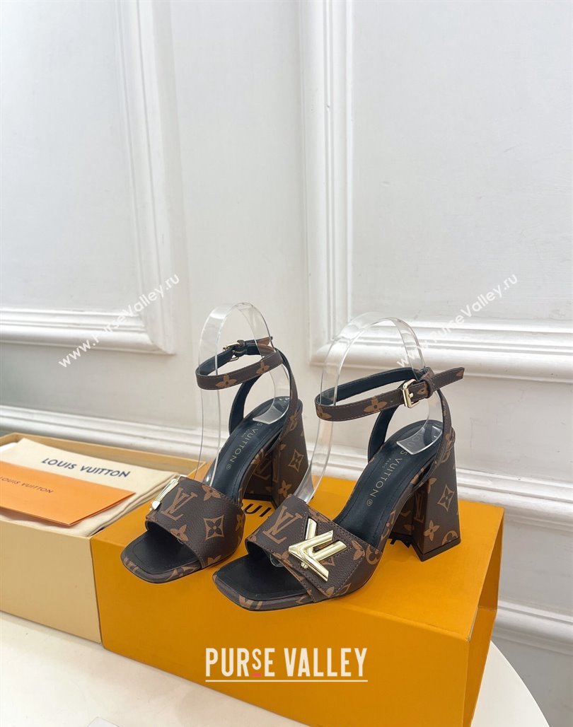 Louis Vuitton Shake Strap Sandals 9cm in Classic Monogram Canvas 2024 0426 (MD-240426081)
