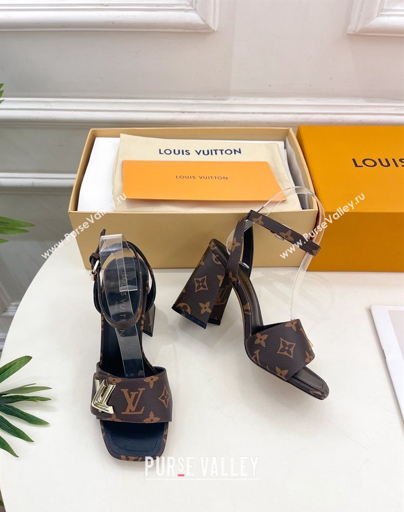 Louis Vuitton Shake Strap Sandals 9cm in Classic Monogram Canvas 2024 0426 (MD-240426081)