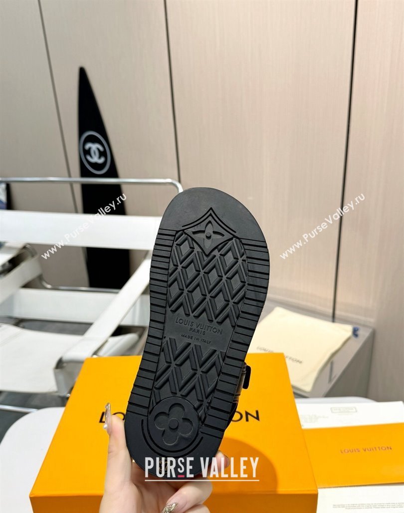 Louis Vuitton LV Sunset Flat Comfort Sandals in Calfskin Black 2024 0426 (MD-240426034)