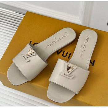 Louis Vuitton LV Capri Flat Slide Sandals in Calf Leather Grey 2024 (MD-240606118)