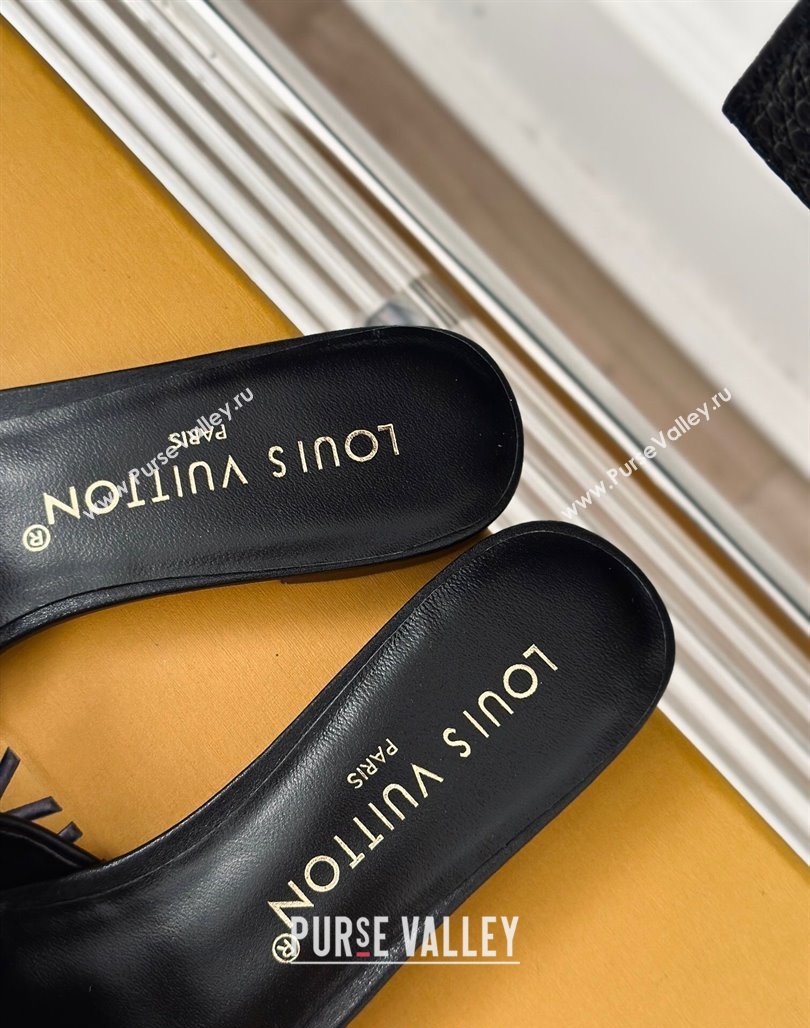 Louis Vuitton LV Capri Flat Slide Sandals in Calf Leather Black 2024 (MD-240426103)