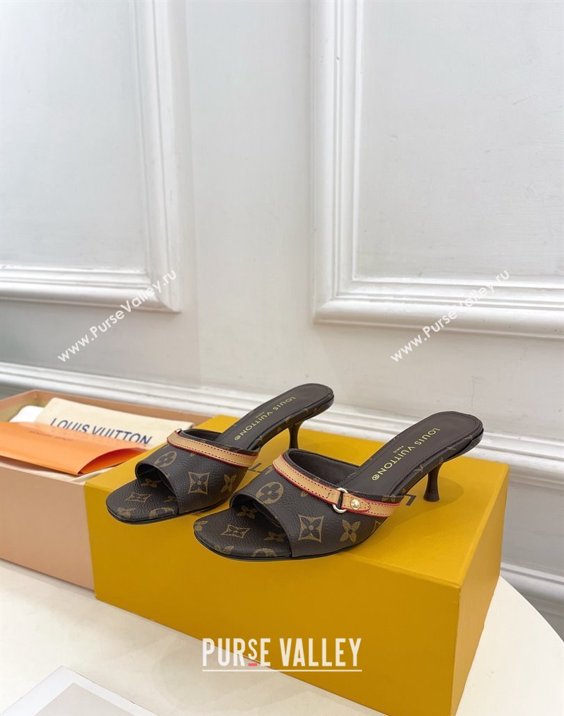 Louis Vuitton Neo Revival Heel Slide Sandals 5cm in Monogram Canvas 2024 (MD-240426113)