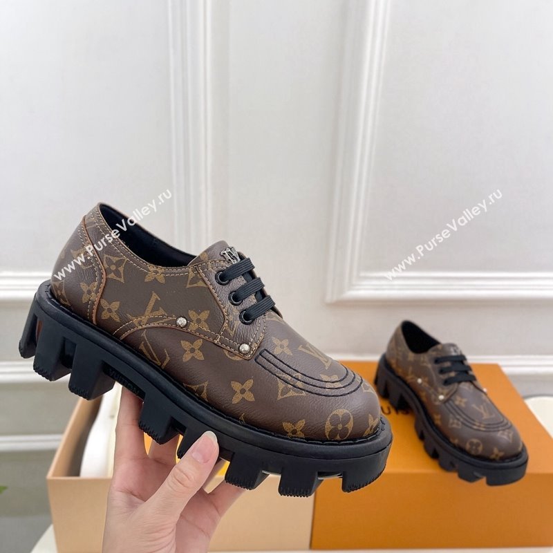 Louis Vuitton LV Checker Platform Derby Lace-ups in Monogram Canvas 2024 (MD-240426141)