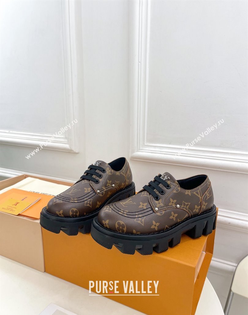 Louis Vuitton LV Checker Platform Derby Lace-ups in Monogram Canvas 2024 (MD-240426141)